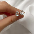 AB Rainbow Rhinestone Stud Earrings 925 Sterling Silver Hypoallergenic Earrings for Women Iridescent Sparkle Everyday Jewelry
