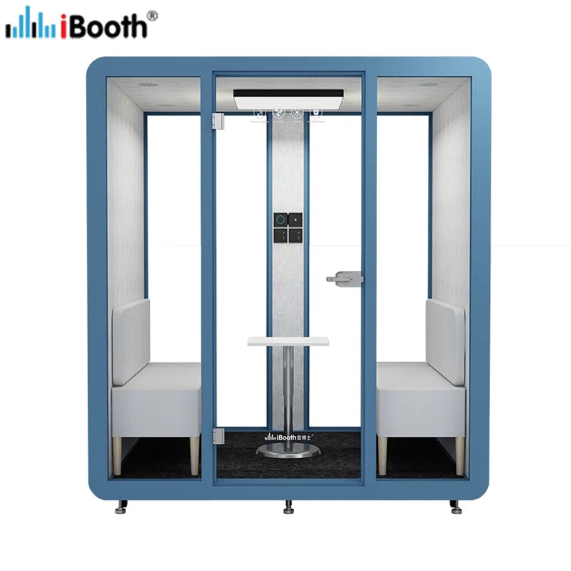 Modern Style Steel Wood Acoustic Panels Vocal Booth Private Workspace Sound Booth for Office Hotel Hospital School Mall