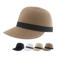 Wholesale Summer Women Equestrian Derby Peaked Casual Straw Visor Beach Fashion Hats