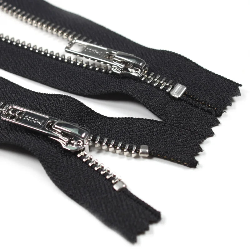 Wholesale Customizable Size 3# 5# 8# Nickel Plated Heavy Duty Metal Zipper for Jeans Jackets Bags Outdoor Apparel Accessories