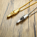 Customize Keepsake Jewelry Can Open Eagle Bullet Design Silver Gold Stainless Steel Urn Ashes Cremation Pendant Chain Necklace