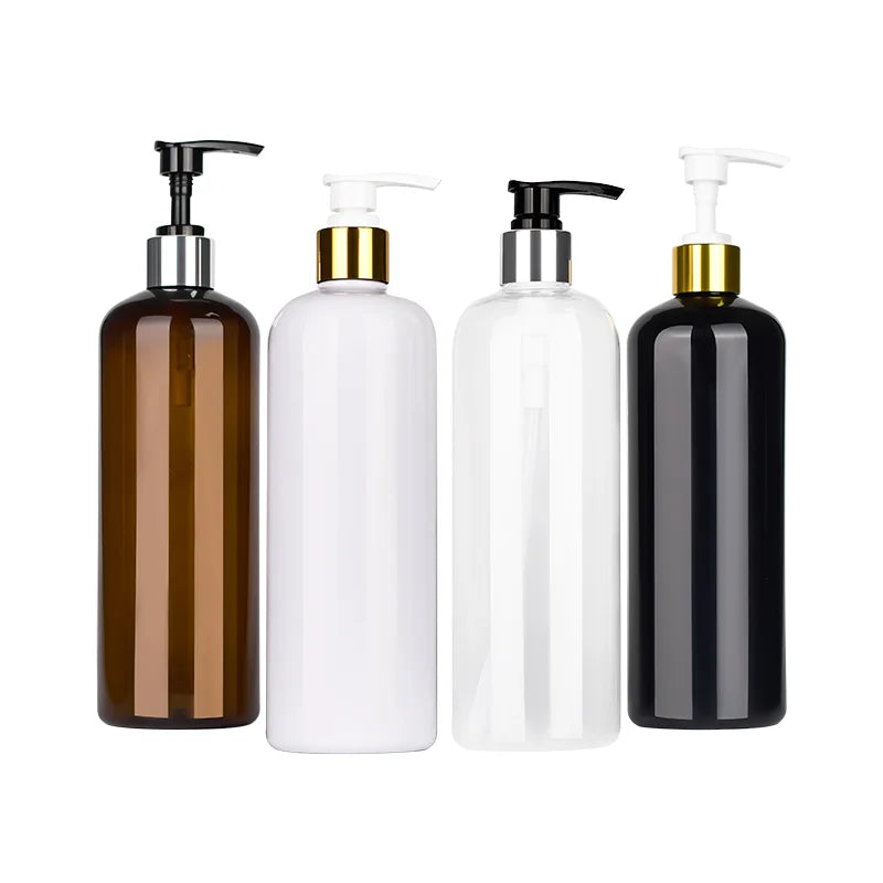Factory Price 100ml 150ml 250ml 300ml 500ml Colourful clear Pet Plastic Shampoo Conditioner Bottle With Pump Dispenser