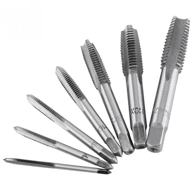 High Speed Steel Die Set M3-M12 Machine Hss Taps Set Thread Tapping Metric Machine Tap Tool Set Thread Cutting Tools