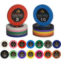 Clay Custom Printed Casino Poker Chips Set Mini Poker Chip OEM Customized Plastic Color Hot Sales Clay Poker Chips with Trim Sti