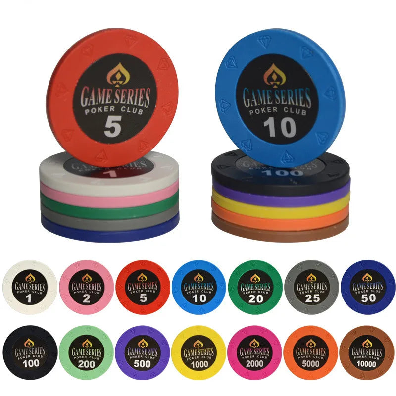Clay Custom Printed Casino Poker Chips Set Mini Poker Chip OEM Customized Plastic Color Hot Sales Clay Poker Chips with Trim Sti