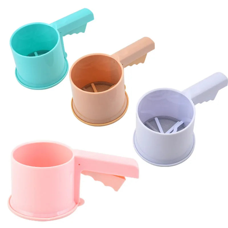 Home Kitchen Fine Mesh Flour Sieve with Bolts for Sifting Chocolate Icing Sugar Powder Cocoa Coffee Wheat Flour