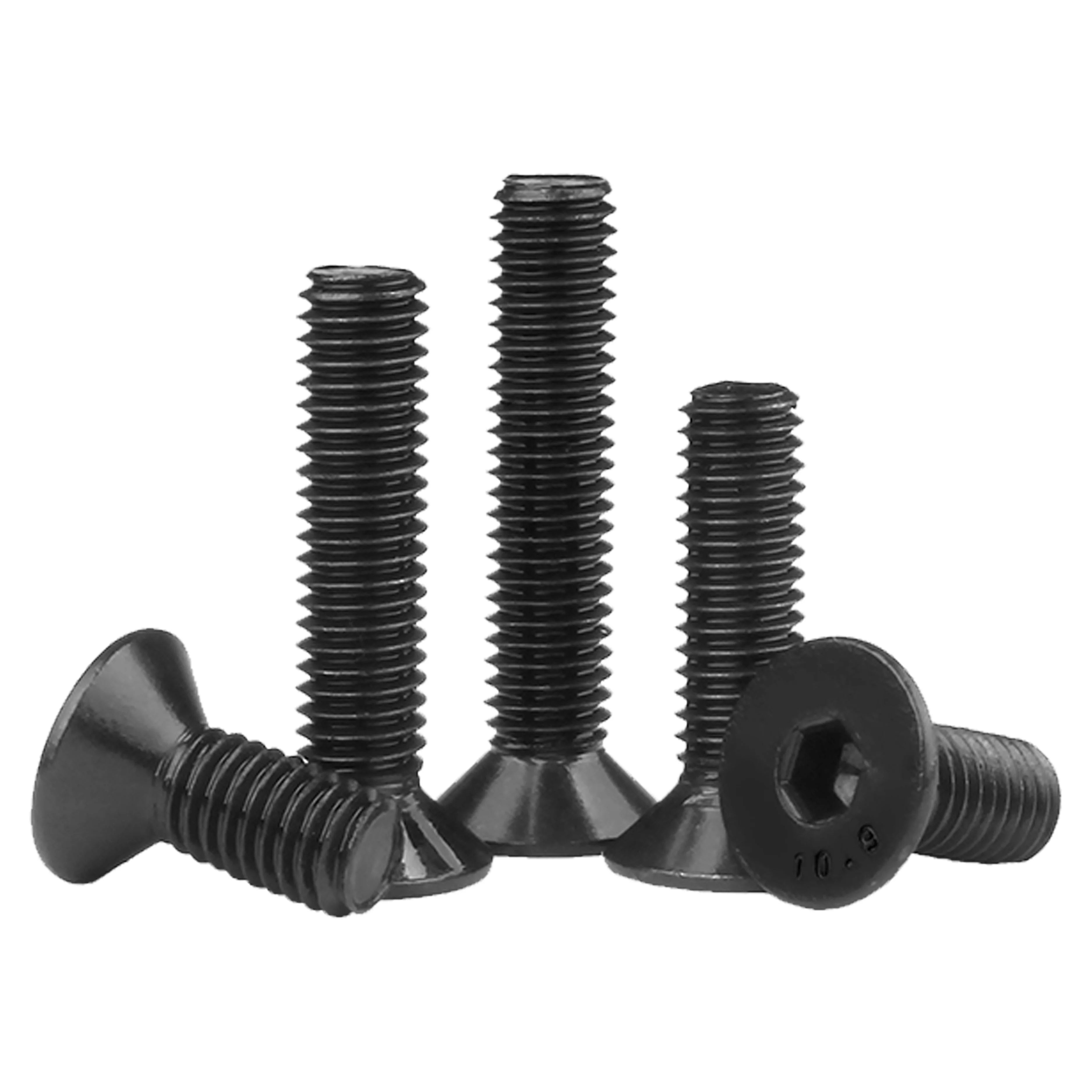 Din 7991 M2 M2.5 M3 M4 M7 Countersunk Hex Socket Flat Head Bolt Black Stainless Steel Countersink Screw