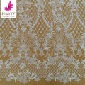 HY3025 New French White Heavy Beaded Wedding Bridal Lace Classical Embroidery Sequins Lace With Pearl