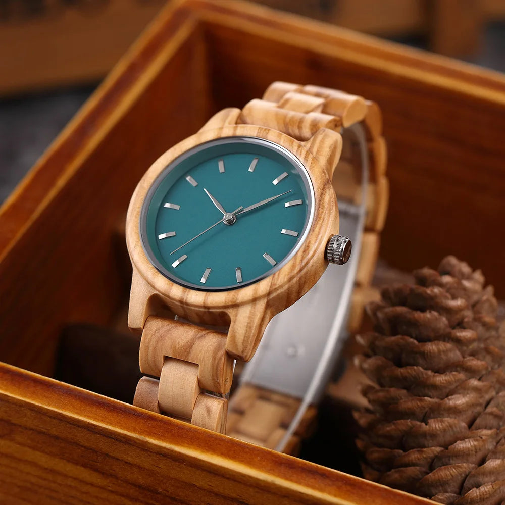 Top Quality Nature Wood Watch Men Handmade Full Wooden Creative Watches for Women Men Quartz Digital Clock Christmas Gift