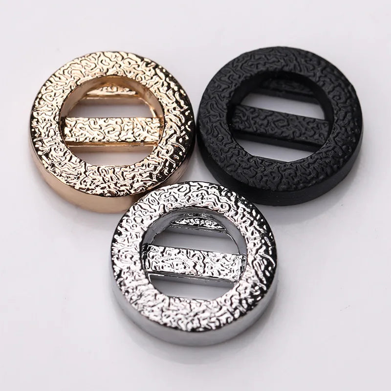 Zinc Alloy Round 2-Hole Eco-Friendly Flatback Multi-Color Premium Quality Shirt Plating Buttons