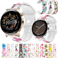 YHQ New Printed Waterproof Silicone Strap with Butterfly Clasp for Samsung Galaxy Active 2 Huawei Watch 4 GT2 Ladies Band