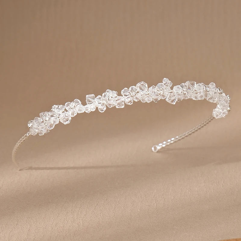 Trendy Rhinestone Hairband Crystal Beads Bridal Headband Wedding Party Dress Accessories