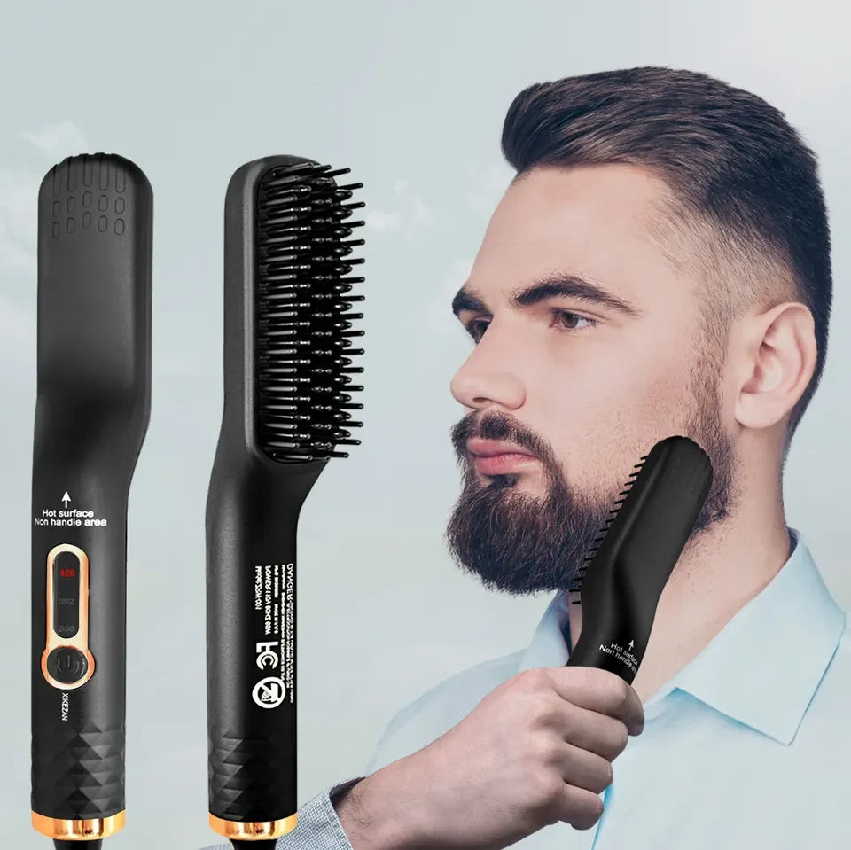 Professional Hair Comb Brush Beard Straightener Multifunctional Hair Straightening Comb Hair Curler Fast Heating Styling Tools