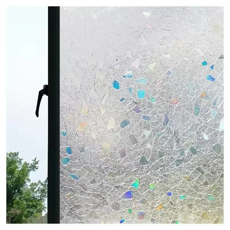 Privacy Window Film Static rainbow Prism Glass Film Home Window Covering for Office Decoration Uv Blocking
