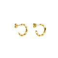 QYRY KELANI CC Simple Stainless Steel Cuff Earrings High Quality Trendy 18K Gold Plated Best Gift Fashion Lovers Unisex Model