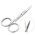 Stainless Steel Manual Eyebrow & Beard Trimming Scissors Small Round Head Design With Sharp Curved Blade Beauty Tool