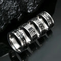 Myshape Stainless Steel Ring for Men Women 8MM Wide Geometric Casual Finger Rings 2022 Fashion Jewelry Wedding Gift for Lover