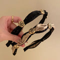 2022 New Camellia Hairbands Hair Hoop Accessories French Vintage Flower Headband for Women