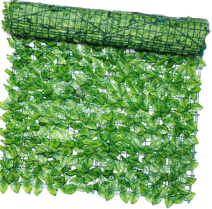 Realistic Artificial Ivy Hedge Privacy Screen Plastic Garden Grass Backdrop Wall for Indoor and Outdoor Garden Fence Backyard