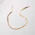 Joolim Jewelry 18K Gold Plated Snake Chain Knot Choker Necklace Dainty Necklace MegaBDM