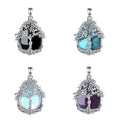 Merryshine Wholesale Moonstone Tree of Life Jewelry Other Fashion Crystals Jewelry Healing Stones Pendant Necklace