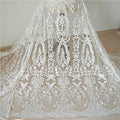 Nigeria Sequins Lace Fabrics 2025 Crochet Flower Dentelle Bridal Lace for Wedding Dress