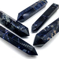 Hot Sale Natural Sodolite Points Healing Stone Blue Crystal Point High Quality Crystal Wands for Home Decoration