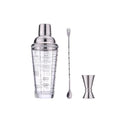 Best Selling 17oz Stainless Steel Martini Glass Shaker Bartender Kit Crystal Cocktail Shaker Set Premium Mixing Customizable Bar