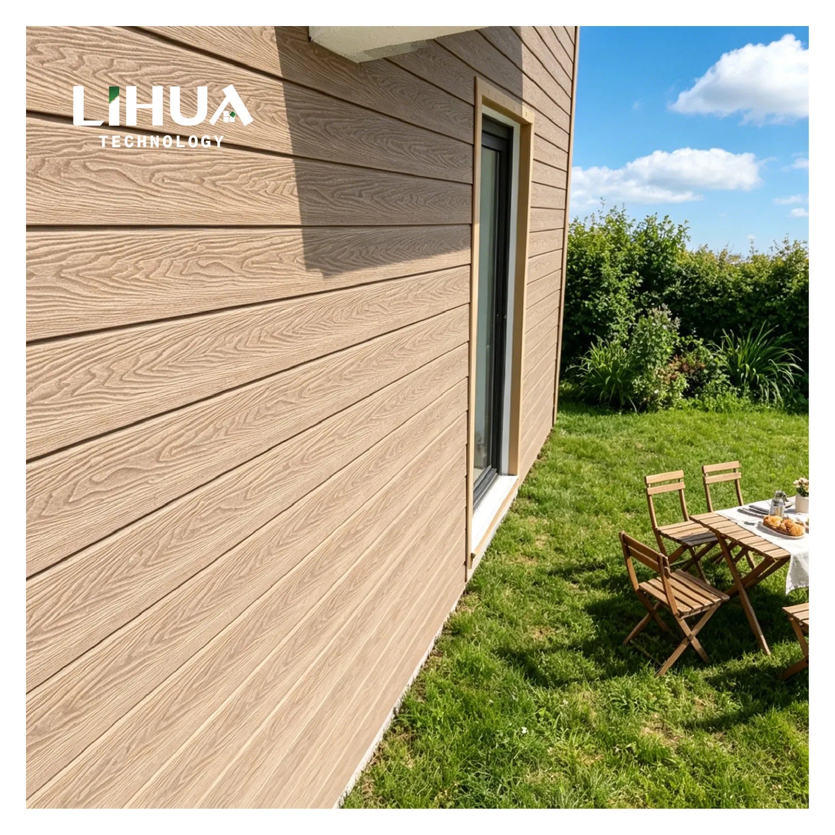 WPC Wall Panels Durable Wood-plastic Co-extruded Cladding Exterior Waterproof Panel Outdoor Cladding Decoration
