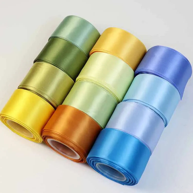 Webbing Factory Wholesale Custom Multi-Color Satin Ribbon 4cm Gift Wrap and Packaging Ribbon Roll for Decorating Gift Boxes