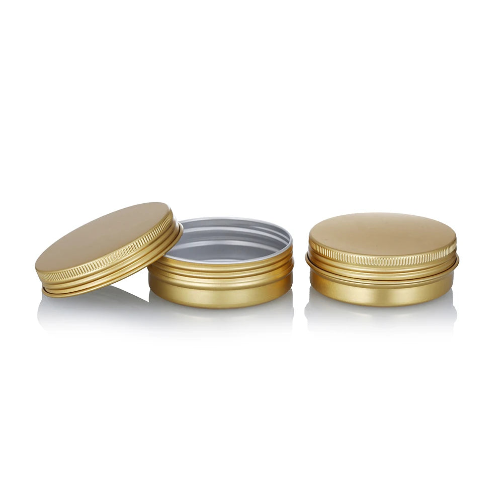 5ml 10ml 20ml 30ml 50ml 60ml 80ml 100ml 150ml 200ml Round pink Black White Gold Metal Aluminum Cosmetic Jar Tin Container