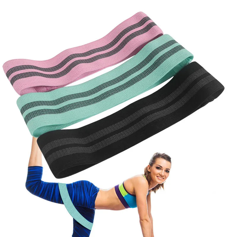 Yoga Resistance Latex Bands Indoor Outdoor Fitness Accessories Equipment Sport Training Workout Elastic Loop Fabric Bands