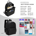 New Fashion Unisex PVC Waterproof Lightweight Casual Backpack Zipper Air Cushion Belt Polyester Lining for School Teenage Girls