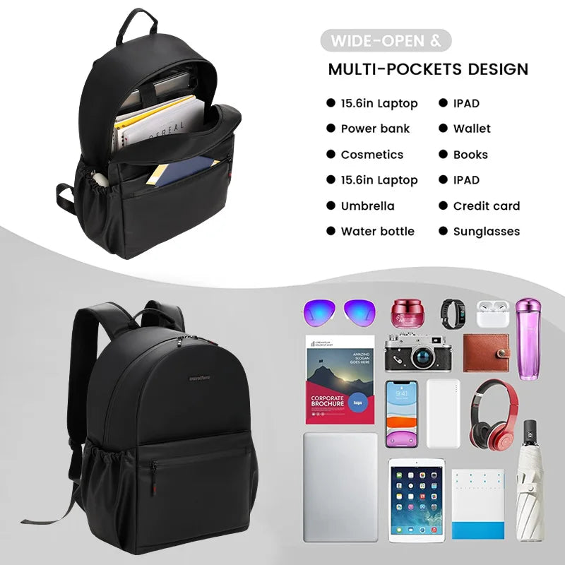 New Fashion Unisex PVC Waterproof Lightweight Casual Backpack Zipper Air Cushion Belt Polyester Lining for School Teenage Girls