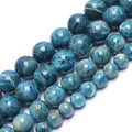 Fashion round Beads 4/6/8/10/12mm Natural Genuine Blue Ocean Apatite for Jewelry Making