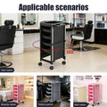 Professional Barber Salon Furniture Plastic Hair Salon Trolley Cart with Rolling Wheels