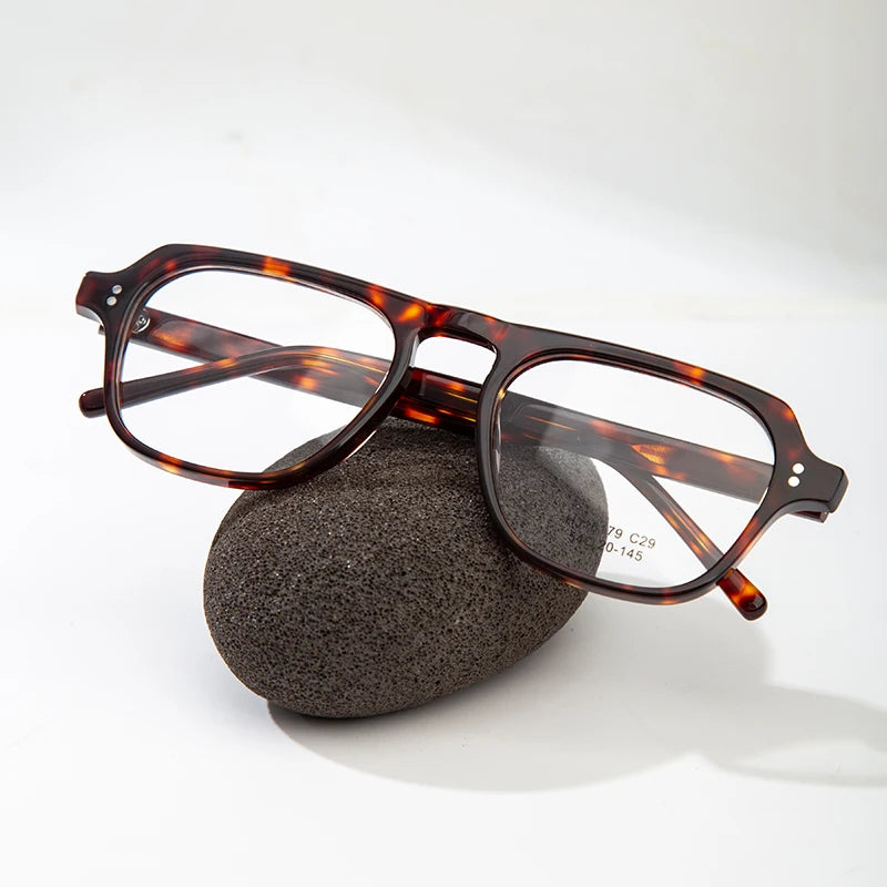 Latest Good Quality Fashionable Round Frame Acetate Eyeglasses Blue Light Diamond Face Shape Unisex Optical Glasses
