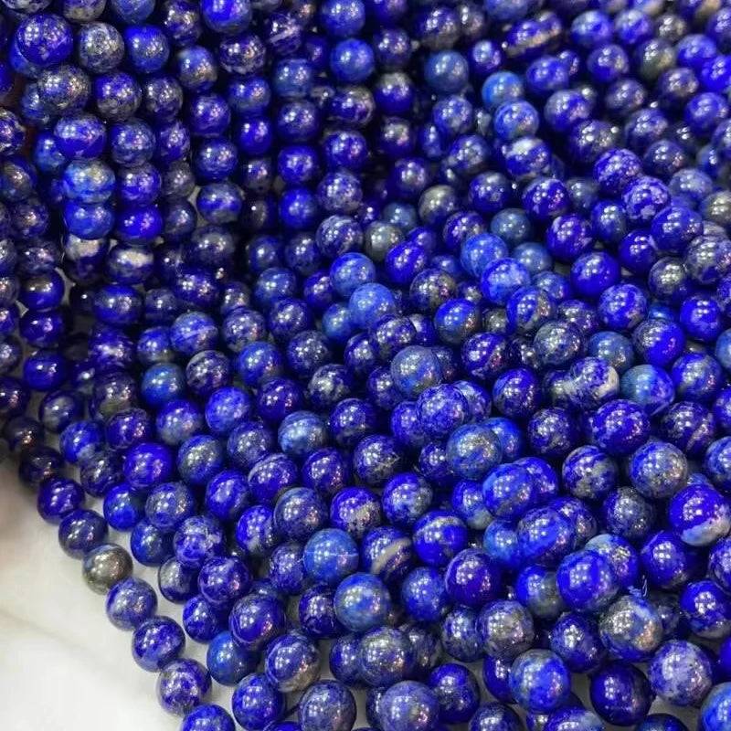 Wholesale 4- 12mm Natural Polish Round Lapis Lazuli Stone Beads Strand for Fashion Bracelet Necklace Jewelry Making