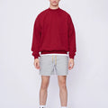 OEM Men Premium Crewneck Plain Sweatshirt Custom Unisex Dropped Shoulder Heavy French Terry Cotton Oversize Boxy Cropped Hoodie
