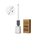 Wall Mounted Soft Rubber Long Handle Toilet Cleaning Brush Set New Type Silicone Includes Brush and Holder