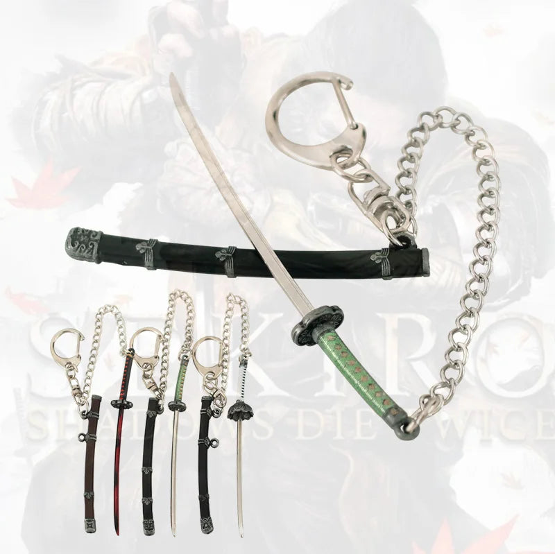 Best Sales!!  Keychains Brands Sekiro Shadow Die Twice  9cm Metal Sword Metal Katana Mini Sekiro Figure Keychain