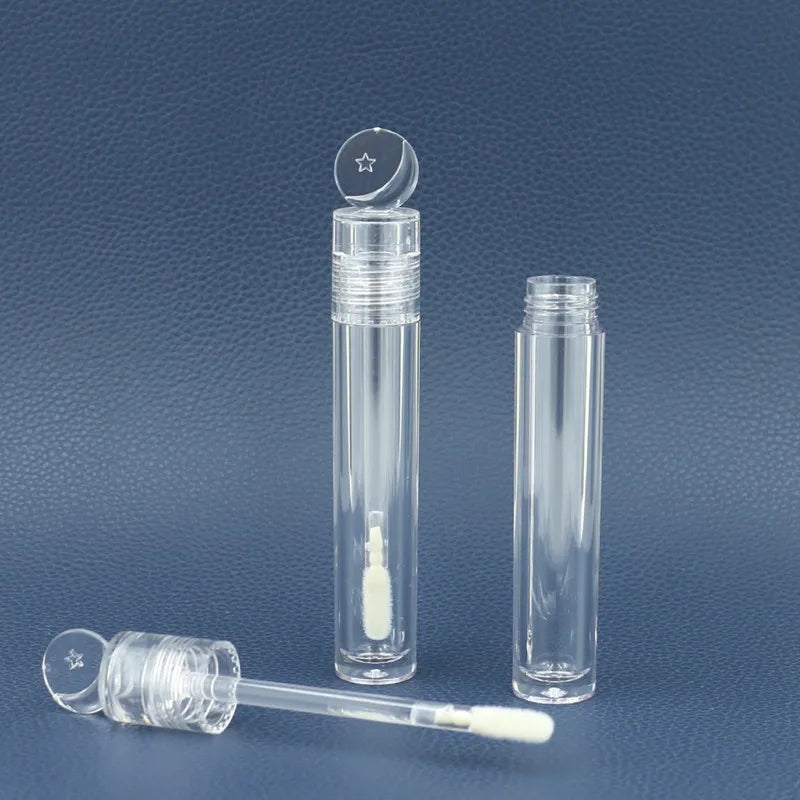 2023 Hot Style Private Label Lip Gloss Tube Star Moon Transparent Plastic Empty Liquid Lipstick Packaging
