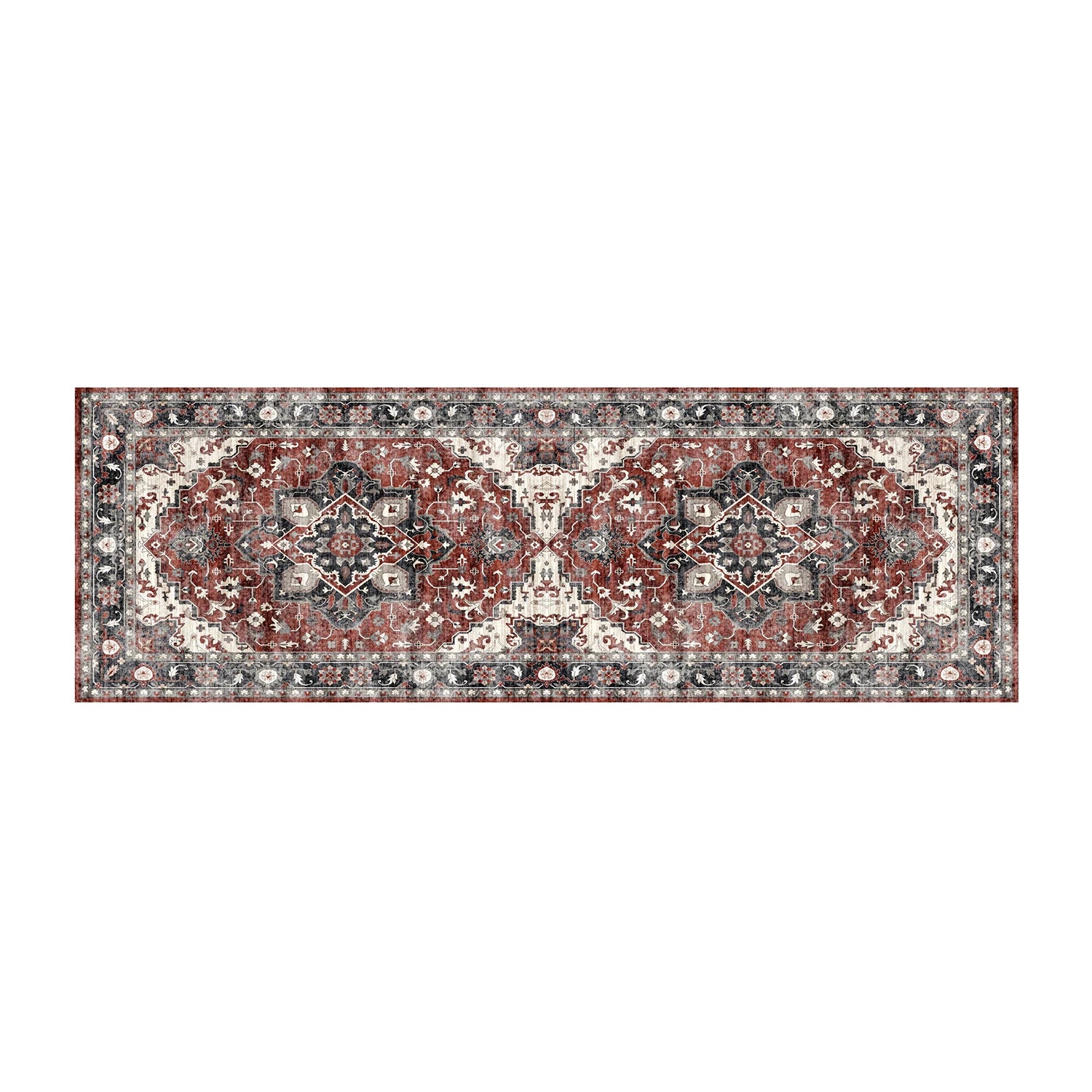 Modern Moroccan Style Soft Rug for Living Room Distressed Runner Rugs Non-Slip for Bedroom Kitchen Machine Made Unique Design