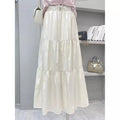 S-XL Cake Fluffy Skirt Half Skirt High Waisted Slimming A-line Pleated French Waist Length Skirt