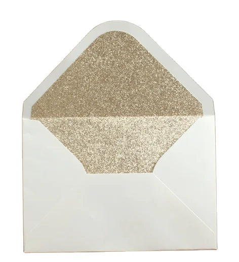 Gold Glitter Liner Package Envelope With Inner Lining Printing