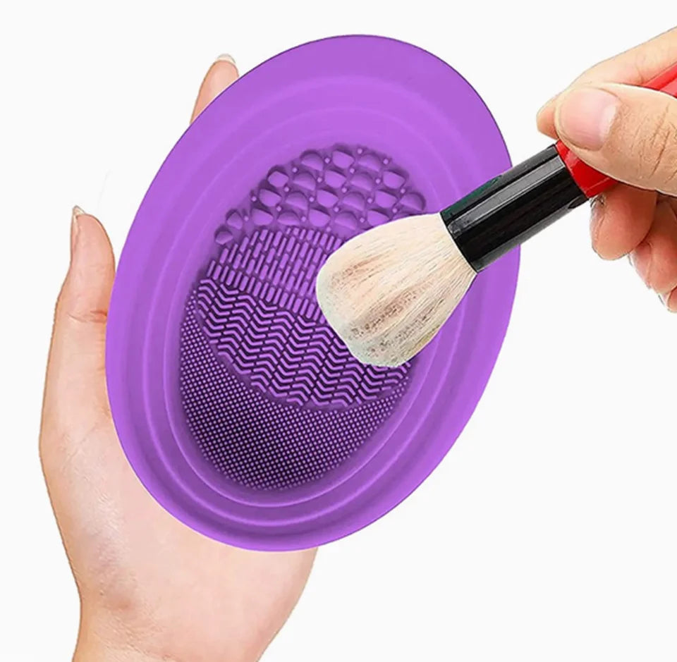 2022 New Foldable Makeup Brush Cleaning Bowl Makeup Brush Cleaning Mats Silicone Brush Cleaner