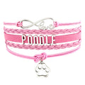 Manufacturer Infinity Love Galgo Poodle Scottish Terrier Sheepdog Corgi Shih Tzu VIZSLAS Dog Mom Handmade Leather Wrap Bracelet