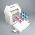 White Cardboard Decorative Take Out Lollipops Windows Displaying Cake Pops Packaging Box Paper Food Candy Box Offset Printing