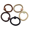 1.5cm Big Matte Plastic Beads 6mm Women Elastic Hair Bands Plus Thick Rubber Hair Ties for Girls