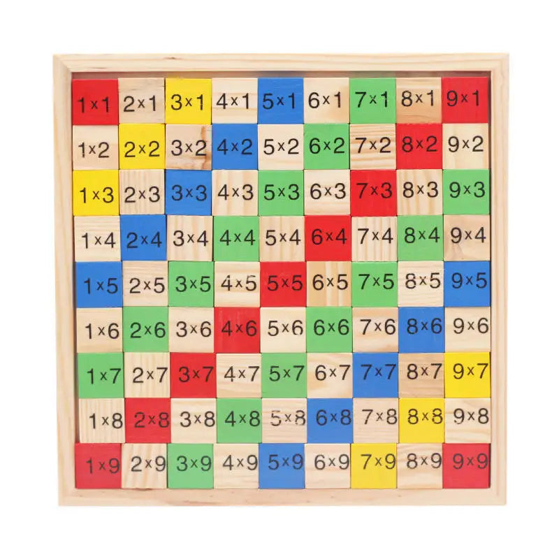 Montessori Children Wooden Math Counting Multiplication Table Learning Game Educational Teaching Aids Toys for Kids